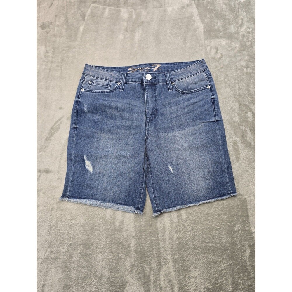 Seven7 Women's 8" Inseam  Sunset Bermuda Shorts Fray Hem Size 10